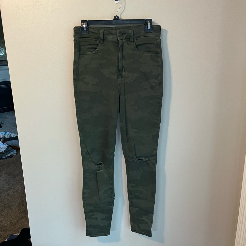 American Eagle Camo Print Skinny Jeans